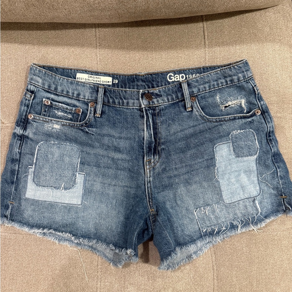 GAP Best Girlfriend Shorts Austin Denim Patchwork